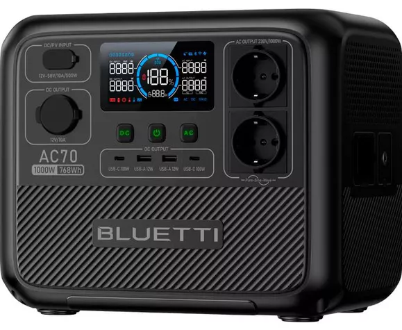 Зарядна станція BLUETTI AC70 (768 Вт·год / 1000 Вт)