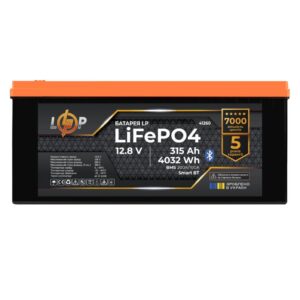 Акумулятор LP LiFePO4 12,8V - 315 Ah (4032Wh) (BMS 200A/100А) пластик Smart BT