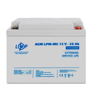 Акумулятор мультигелевий AGM LPM-MG 12V - 26 Ah під болт М5