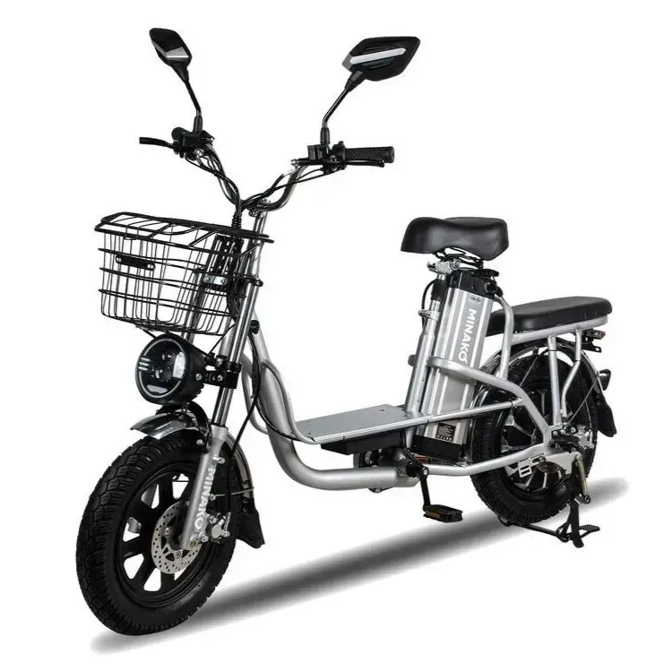 Вантажний електровелосипед MINAKO Monster 60V 20Ah 600W Chrome для кур'єрів з додатковим багажником