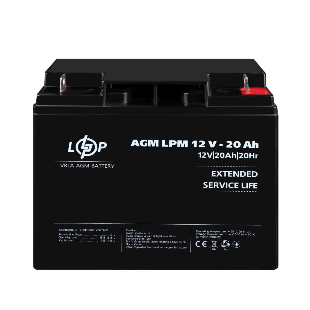 Акумулятор AGM LPM 12V - 20 Ah Розпродаж 09/23