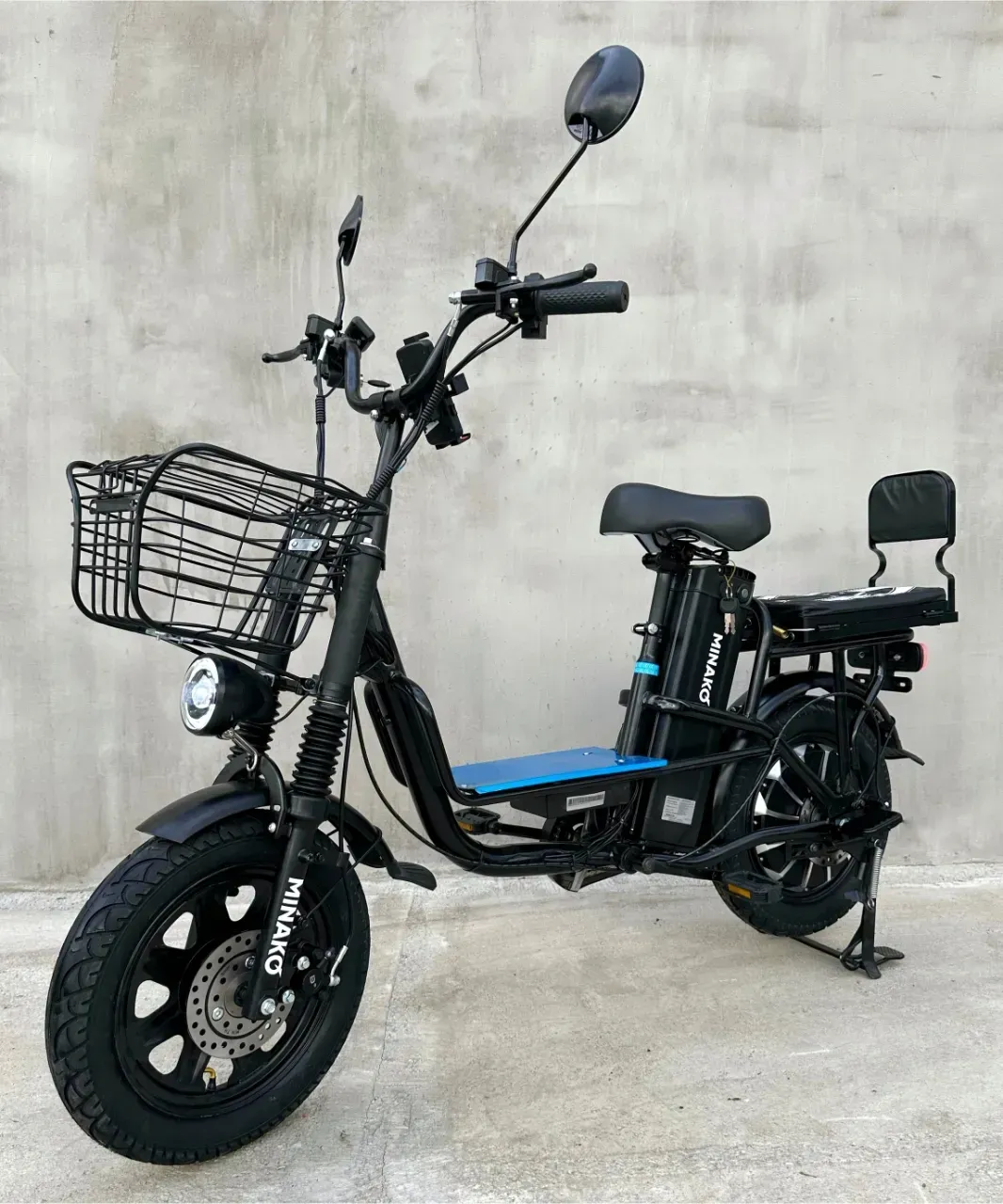 Електровелосипед MINAKO Monster 2025 20Ah 60V 1000W чорний — з розкладним сидінням - багажником
