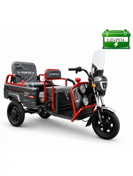Електротрицикл вантажний FORTE GP-1000-P LFP (чорний)