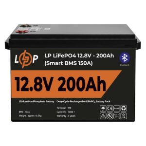 Акумулятор LP LiFePO4 12,8V - 200 Ah (2560Wh) Smart BMS 150А з BT пластик Уцінка